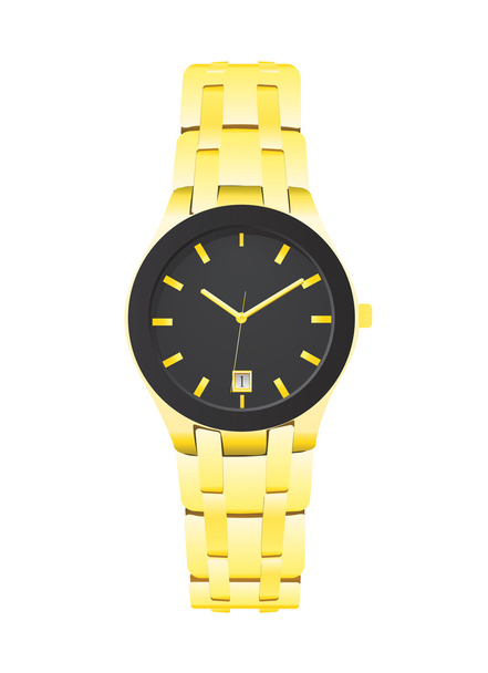 Golden watch - Vector, Image