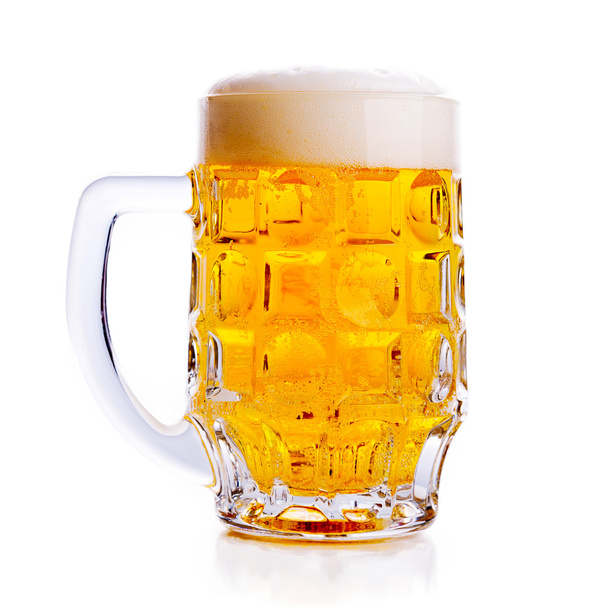 mug of beer isolated on white - Zdjęcie, obraz