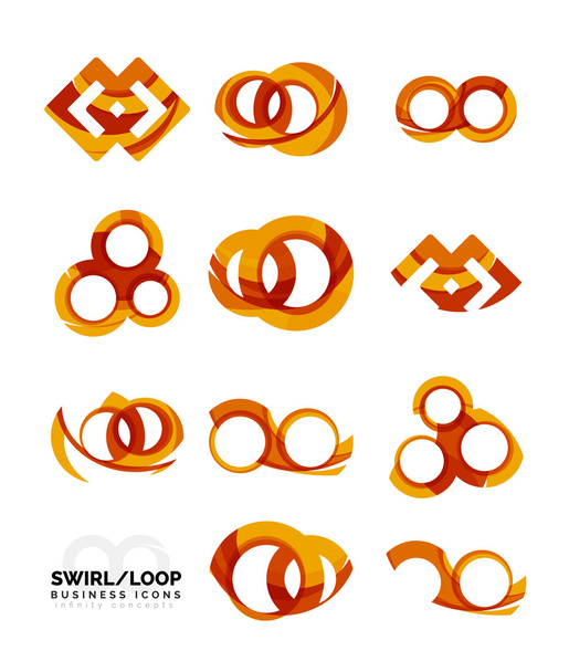 Набір концепцій нескінченності, дизайни логотипів циклу
 - Вектор, зображення