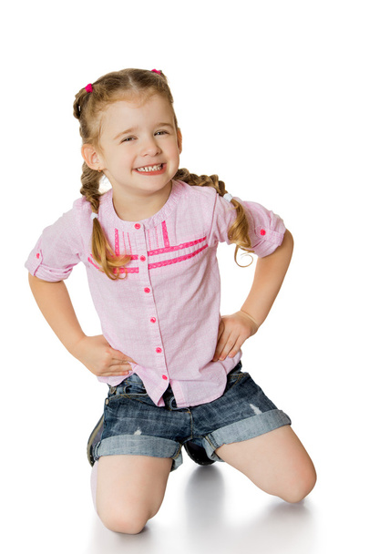 Fashionable little girl - Foto, afbeelding
