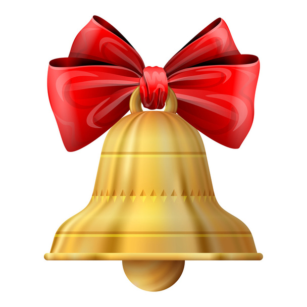Christmas bell isolated on white background - Vector, Image