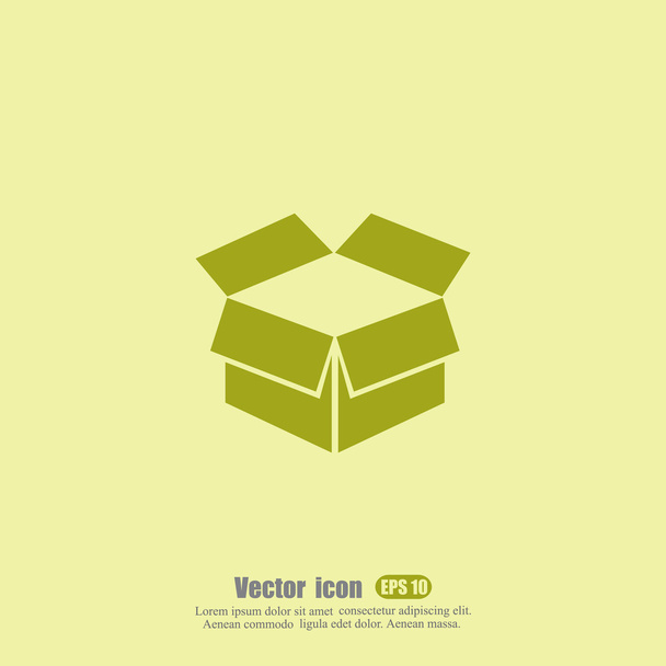 cardboard box icon - Vector, Image
