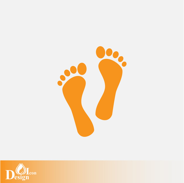 Ikone menschlicher Fußabdrücke - Vektor, Bild