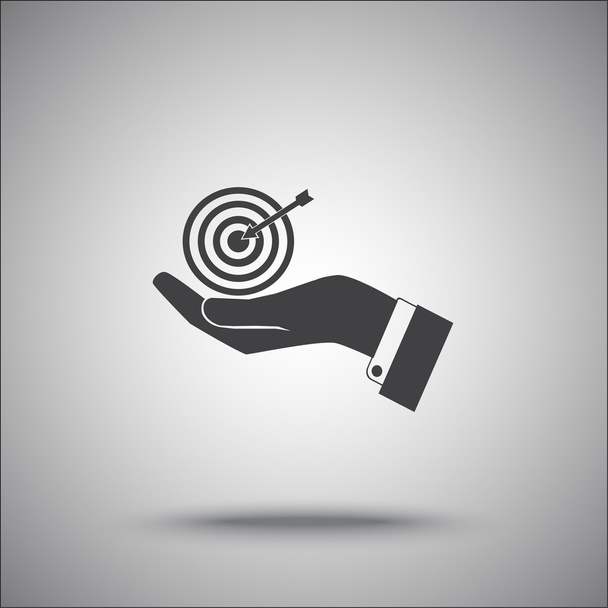 hand holding target icon - Vector, Image