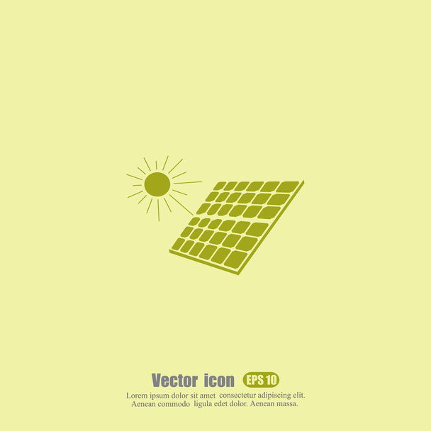 solar panel icon - Vector, Image