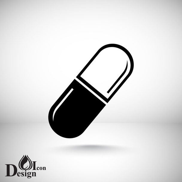 Pille, Medizin-Ikone - Vektor, Bild