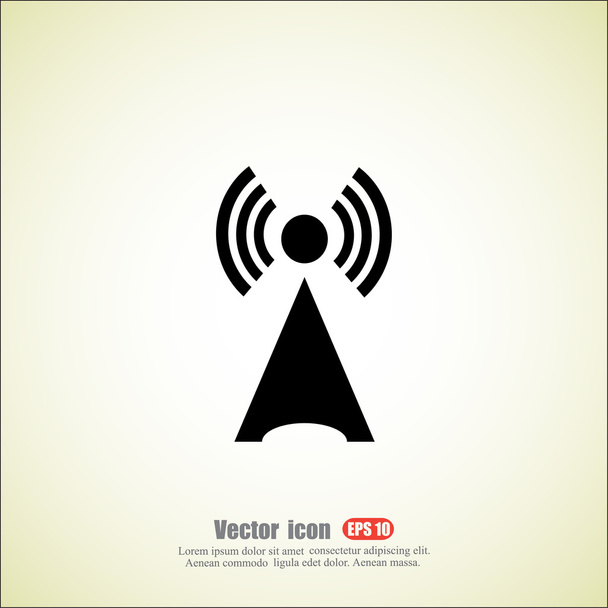 Vezeték nélküli antenna ikon - Vektor, kép