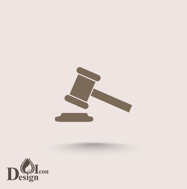 action, judge gavel icon - Vector, Image