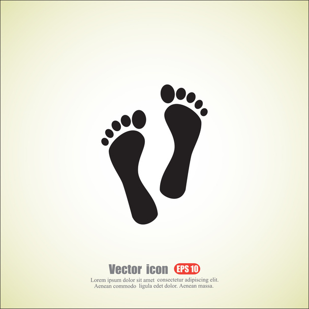 Emberi lábnyomok ikon - Vektor, kép