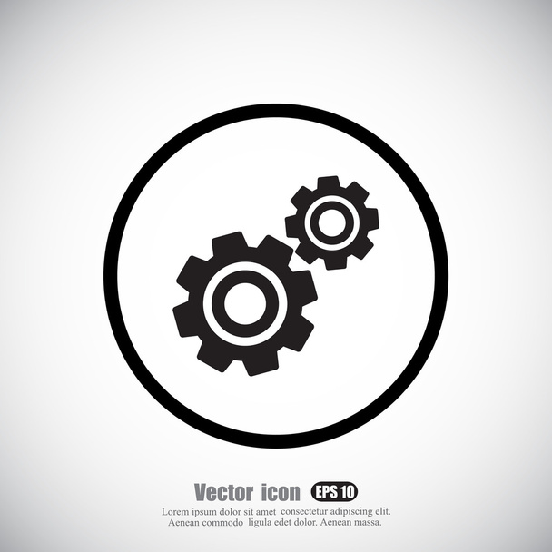 engranaje ruedas icono - Vector, imagen