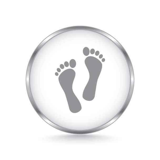 human footprints icon - Vektori, kuva