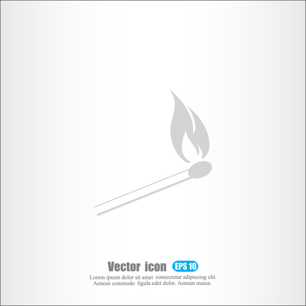 branden wedstrijd pictogram - Vector, afbeelding