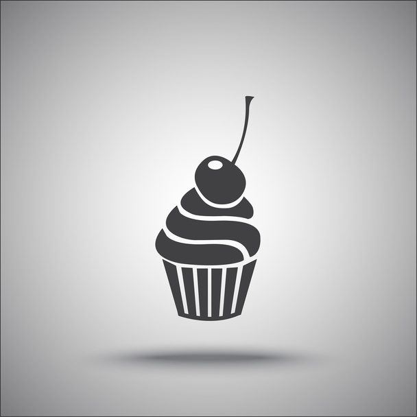 Süßes Cupcake-Symbol - Vektor, Bild