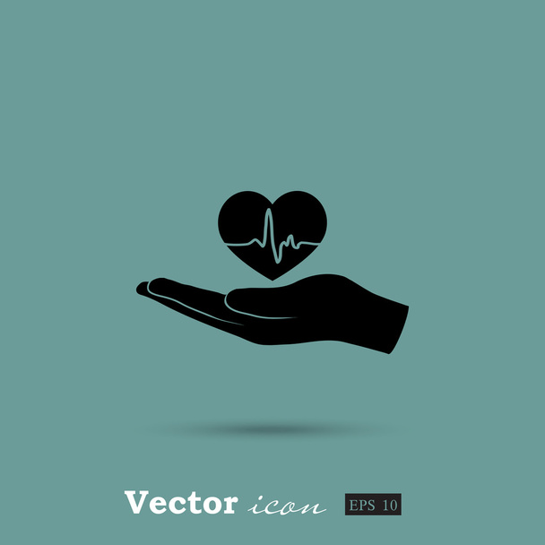 Рука тримає значок серця
 - Вектор, зображення