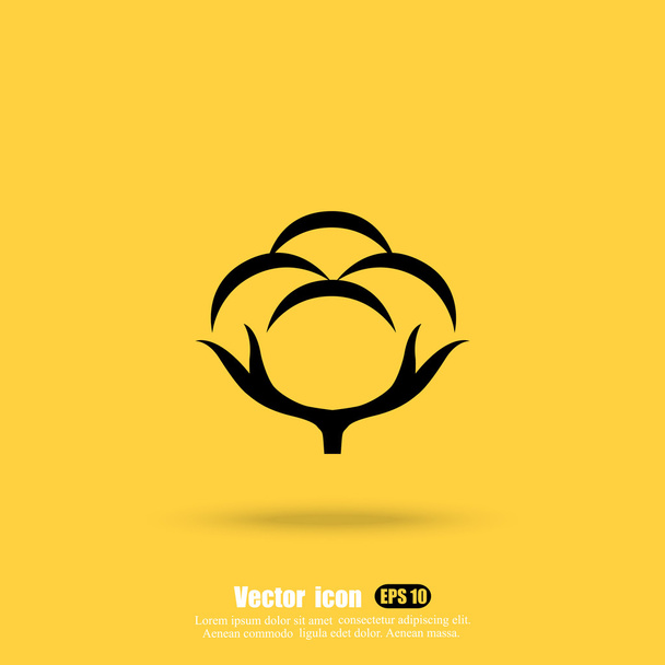 icono de planta de algodón
 - Vector, Imagen