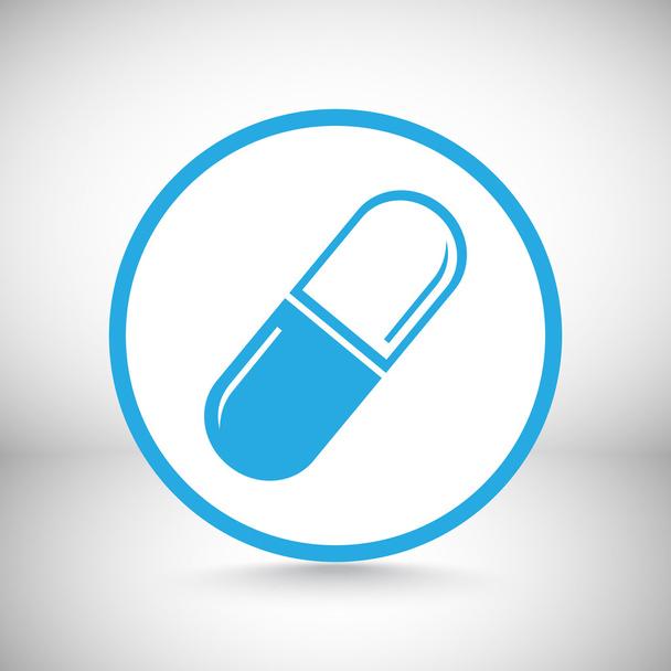 píldora, icono de medicina
 - Vector, Imagen