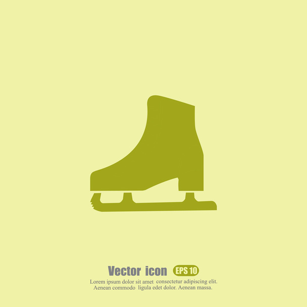 ícone de patinagem no gelo
 - Vetor, Imagem