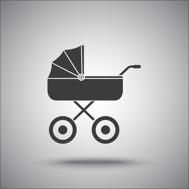 kinderwagen pictogram - Vector, afbeelding