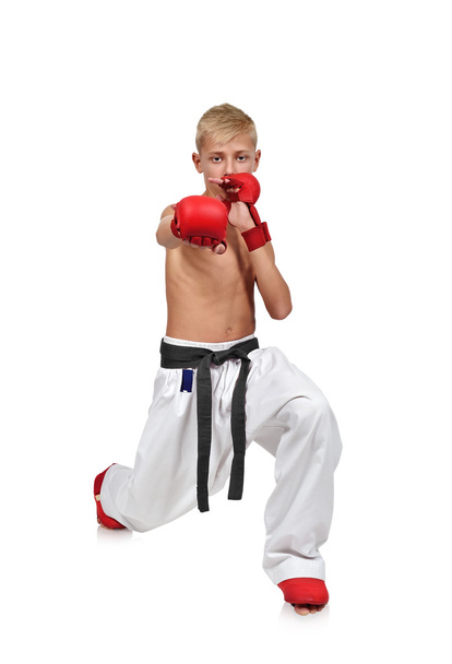 Boy making karate punch - Photo, image
