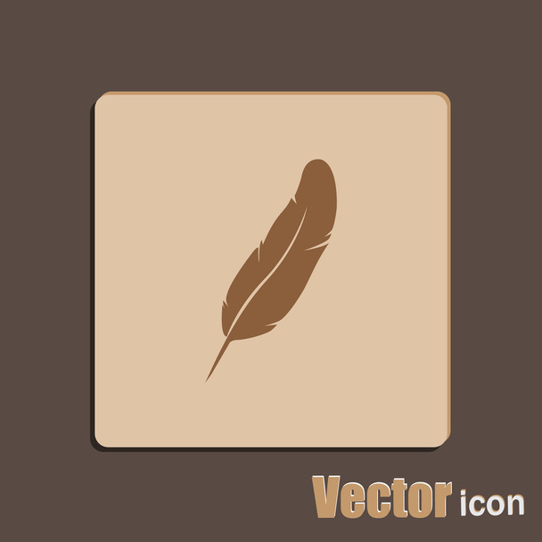 zápis pírko ikonu - Vektor, obrázek