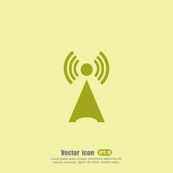 Antena bezprzewodowego ikona - Wektor, obraz