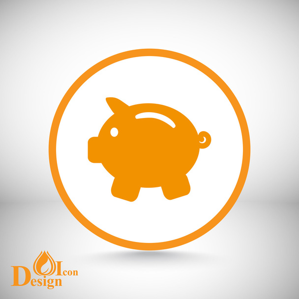 Piggy bank icon - Vector, Image