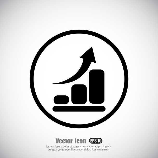 zakelijke grafiek pictogram - Vector, afbeelding
