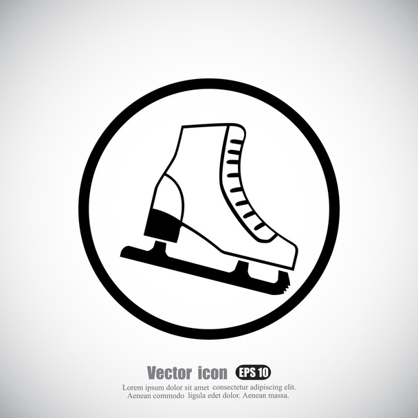 ícone de patinagem no gelo
 - Vetor, Imagem