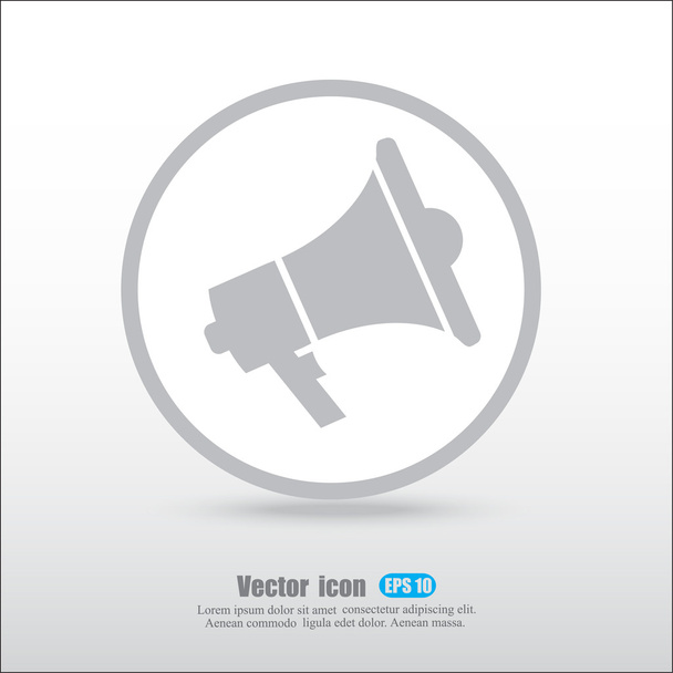 megafoon, luidspreker-pictogram - Vector, afbeelding