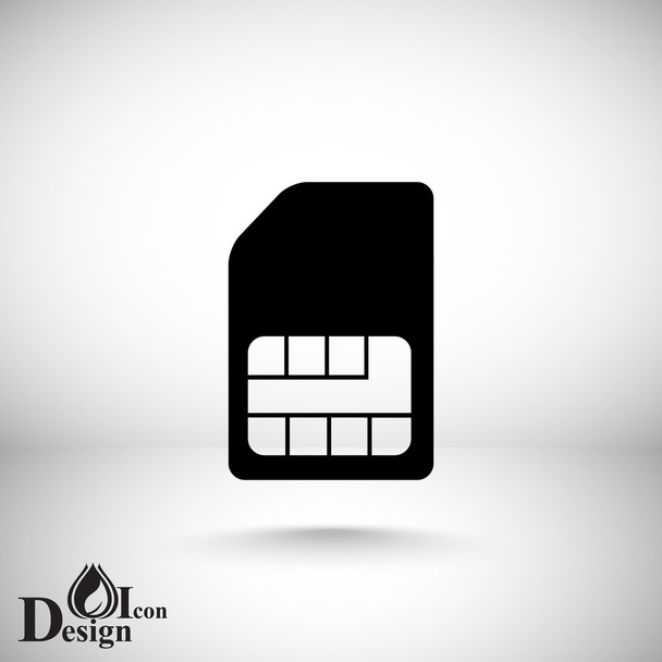 Icono de tarjeta SIM
 - Vector, imagen