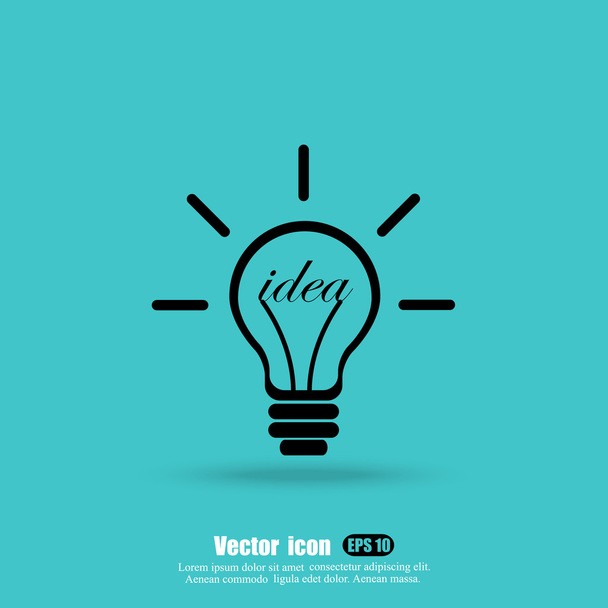 light bulb with idea icon - Vector, Image