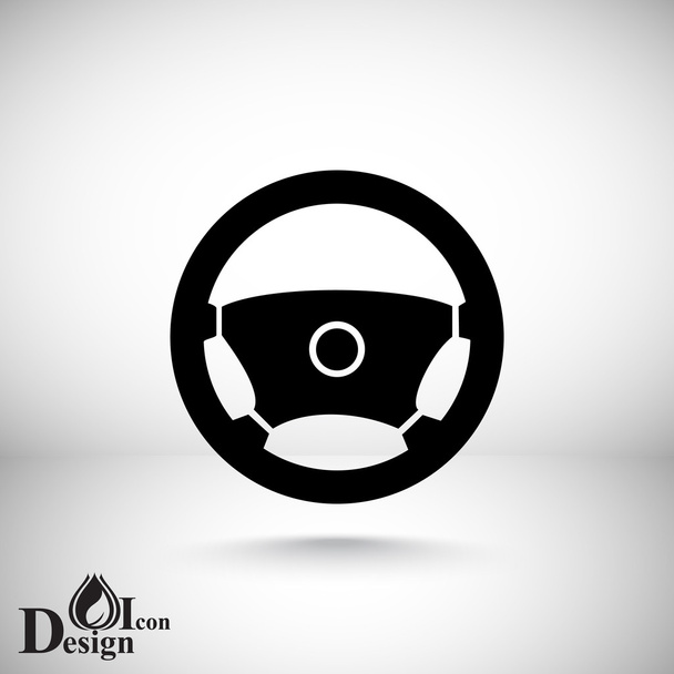 icono del volante del coche - Vector, imagen