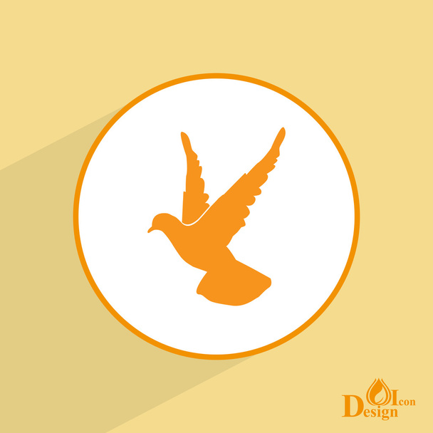 vliegende duif pictogram - Vector, afbeelding