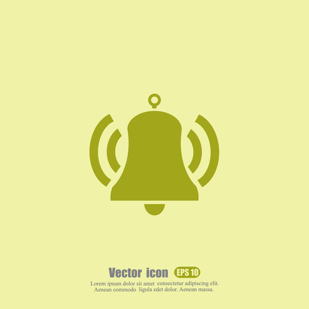 Ringing bell icon - Vector, afbeelding
