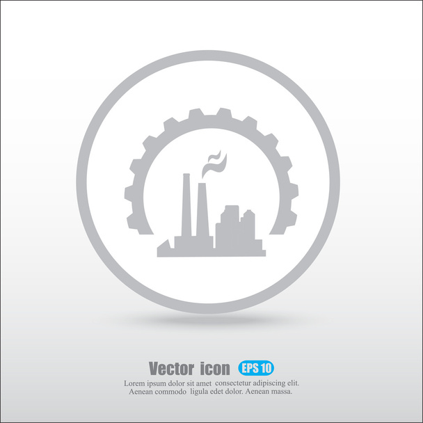 Továrny, průmyslové ikony - Vektor, obrázek