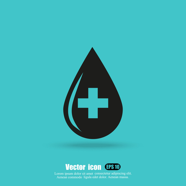 pictogram bloeddruppel - Vector, afbeelding