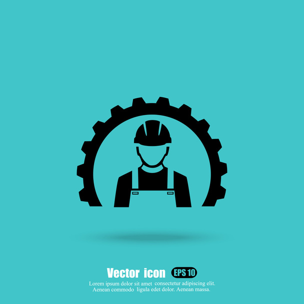 ícone construtor trabalhador
 - Vetor, Imagem