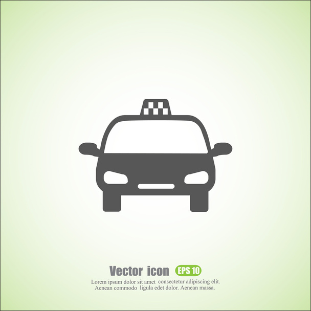 Taxi, autó ikon - Vektor, kép