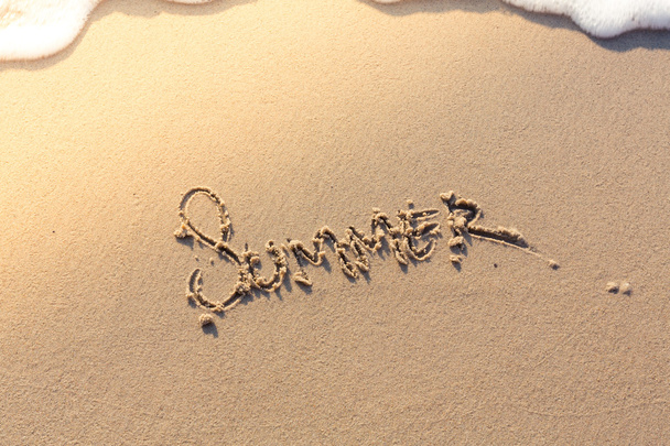 Summer word on beach - Foto, Imagem