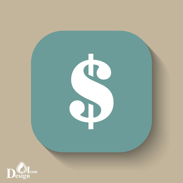 dólar, ícone do dinheiro
 - Vetor, Imagem