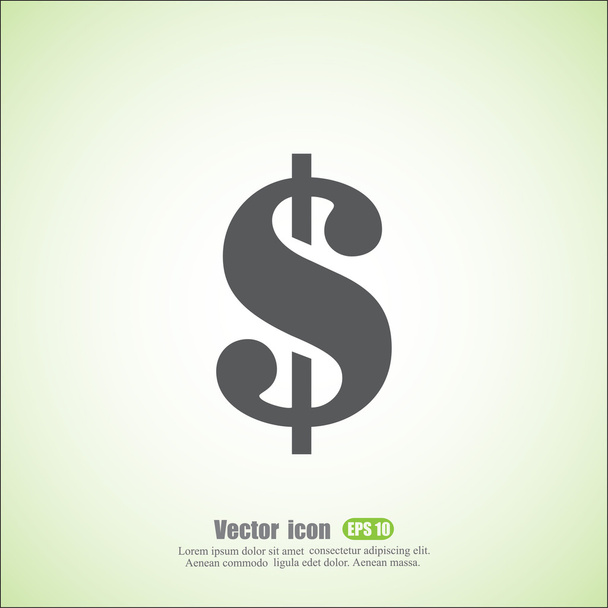 dollar, money icon - Vector, Image