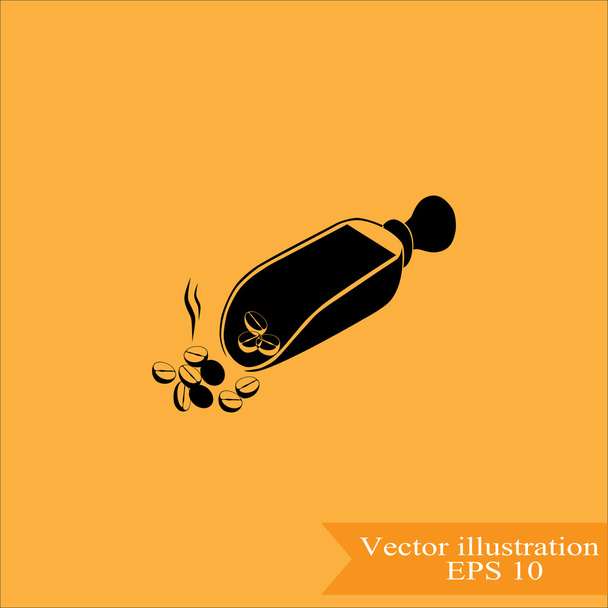 icono granos de café - Vector, Imagen