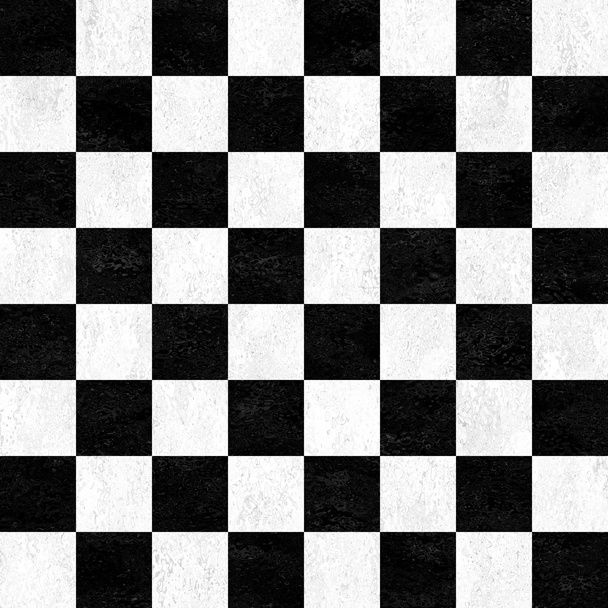 μαύρο και άσπρο μάρμαρο σκακιέρα - χωρίς ραφή πρότυπο υφή φόντου - Φωτογραφία, εικόνα