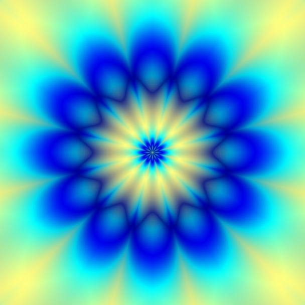 blured blauw geel naadloze bloemmotief textuur achtergrond - Foto, afbeelding
