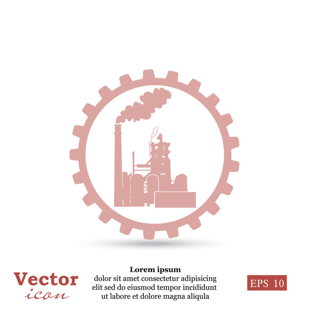industrial plant icon - Vector, Image