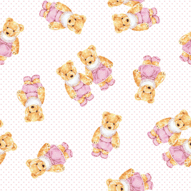 Bear illustration pattern - Photo, Image