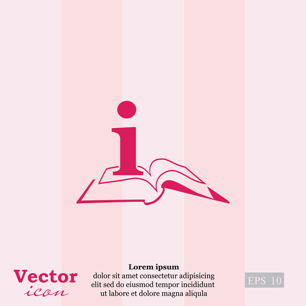 information icon on opened book - Vector, Image