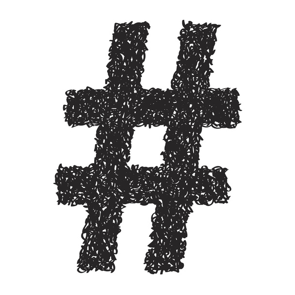 Simple doodle of a hash tag - Vektori, kuva