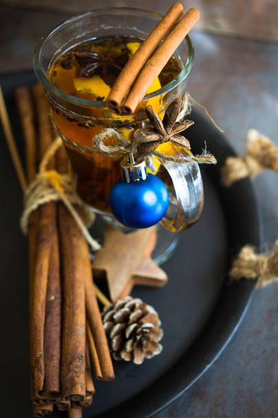 Mulled tea with spices - Photo, Image