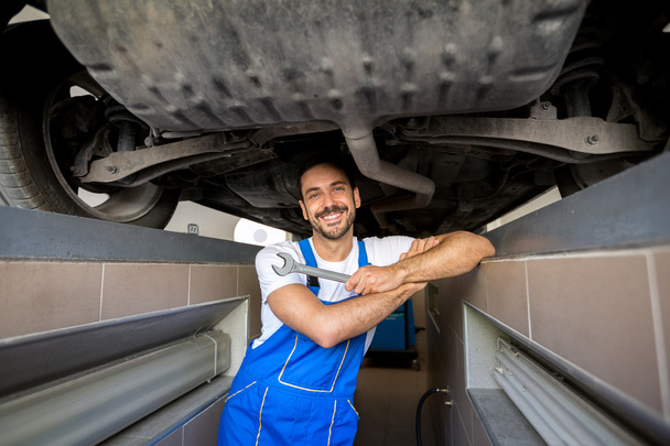 Portrait of male mechanic - Фото, изображение